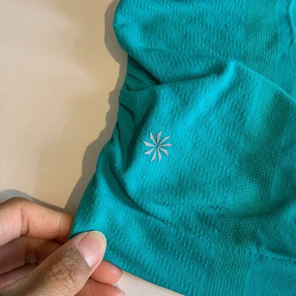 Athleta Tank Top Womens S Small Caribbean Speedlight Seamless Racerback Ruched - Picture 7 of 10